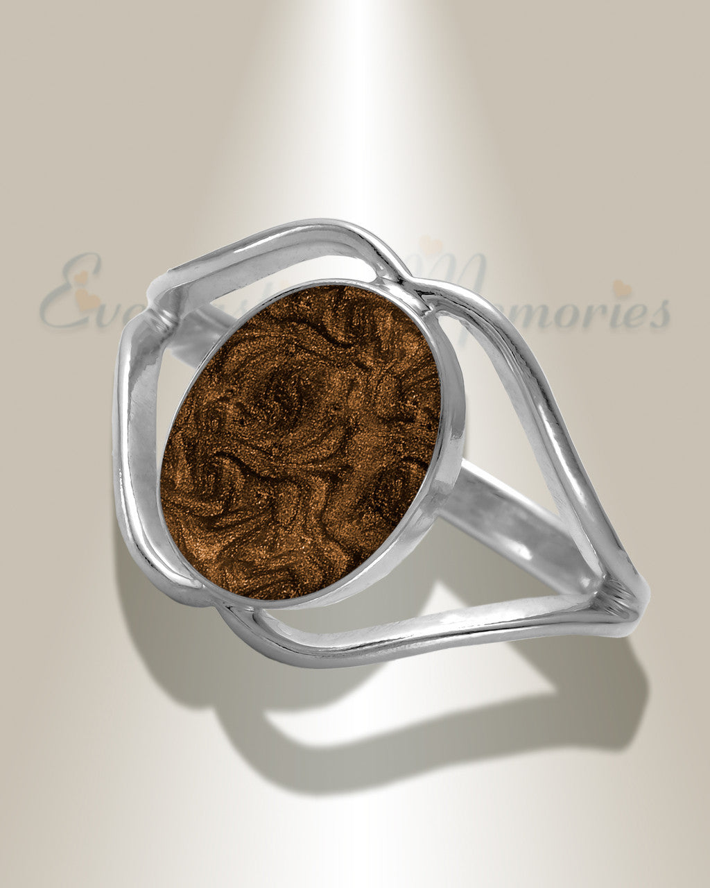 Women's Sterling Silver Spinnacker Ash Ring with Carob