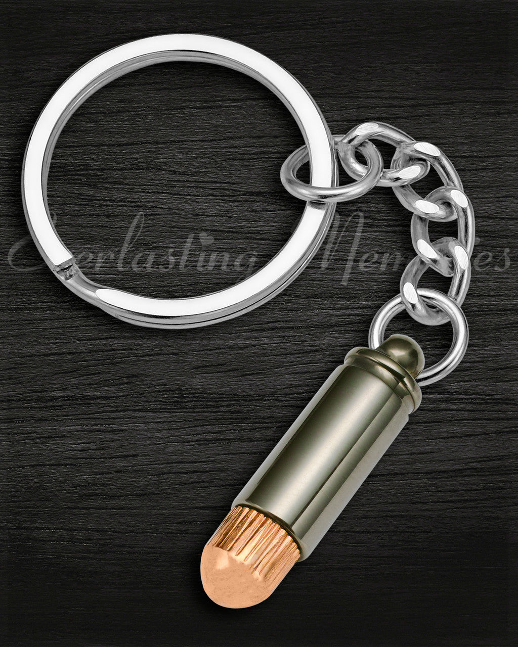Black Bullet Urn Keychain