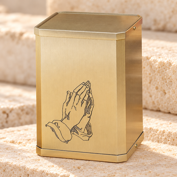 Classic Praying Hands Cremation Urn