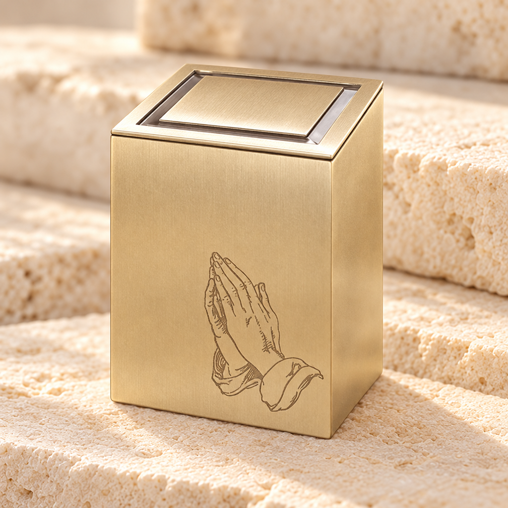 Guardian Urn with Praying Hands — main — EC25CBU375PH