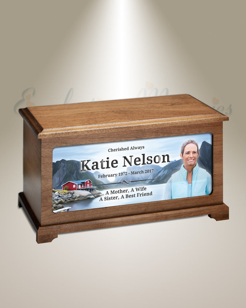 On The Lake Picture Urn For Ashes
