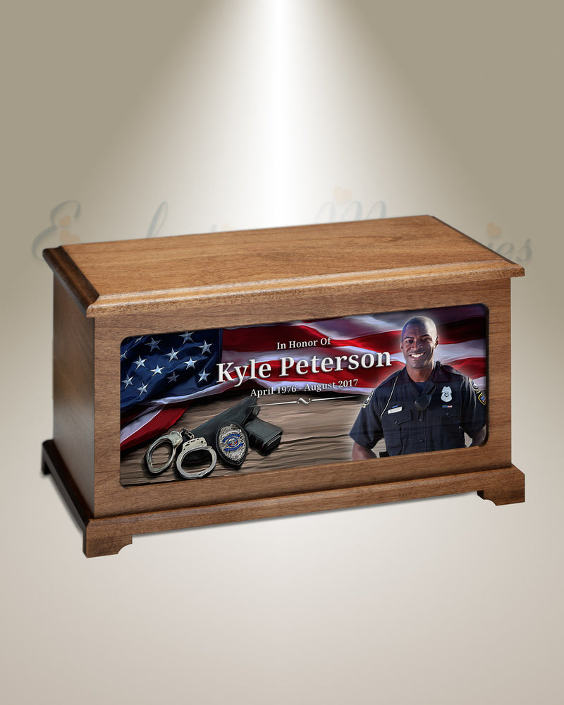 Policeman Photo Urn For Ashes