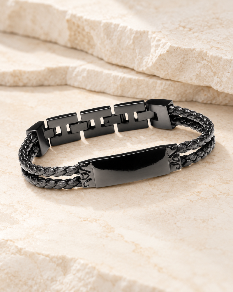 Black Remembrance Bracelet Cremation Jewelry