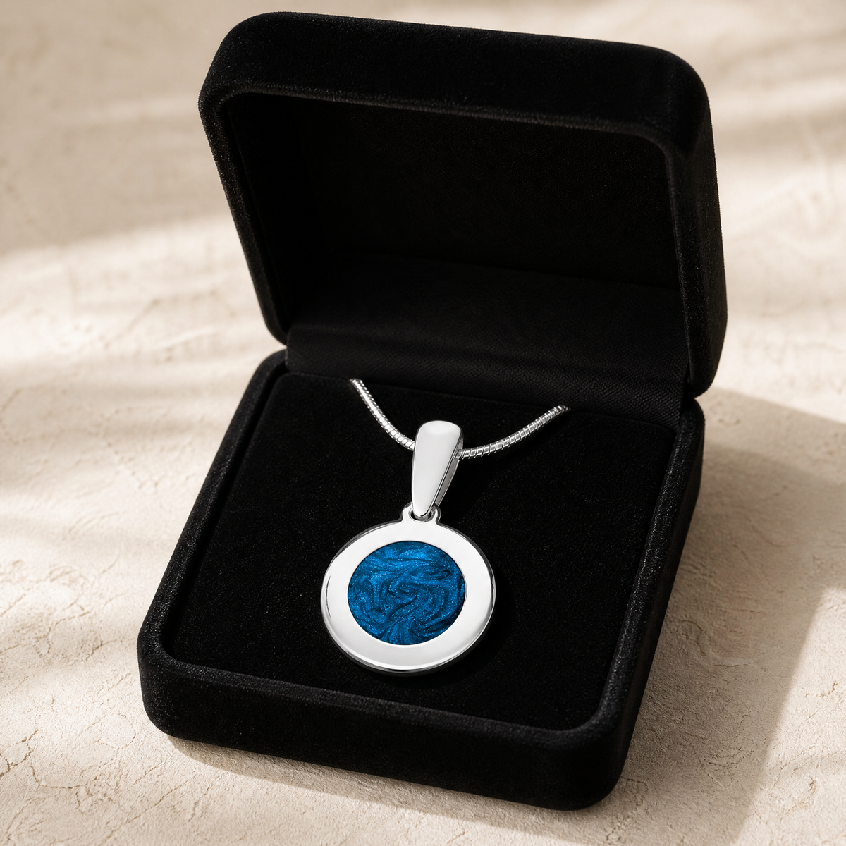 Solid 14K White Gold Callie Ash Resin Jewelry
