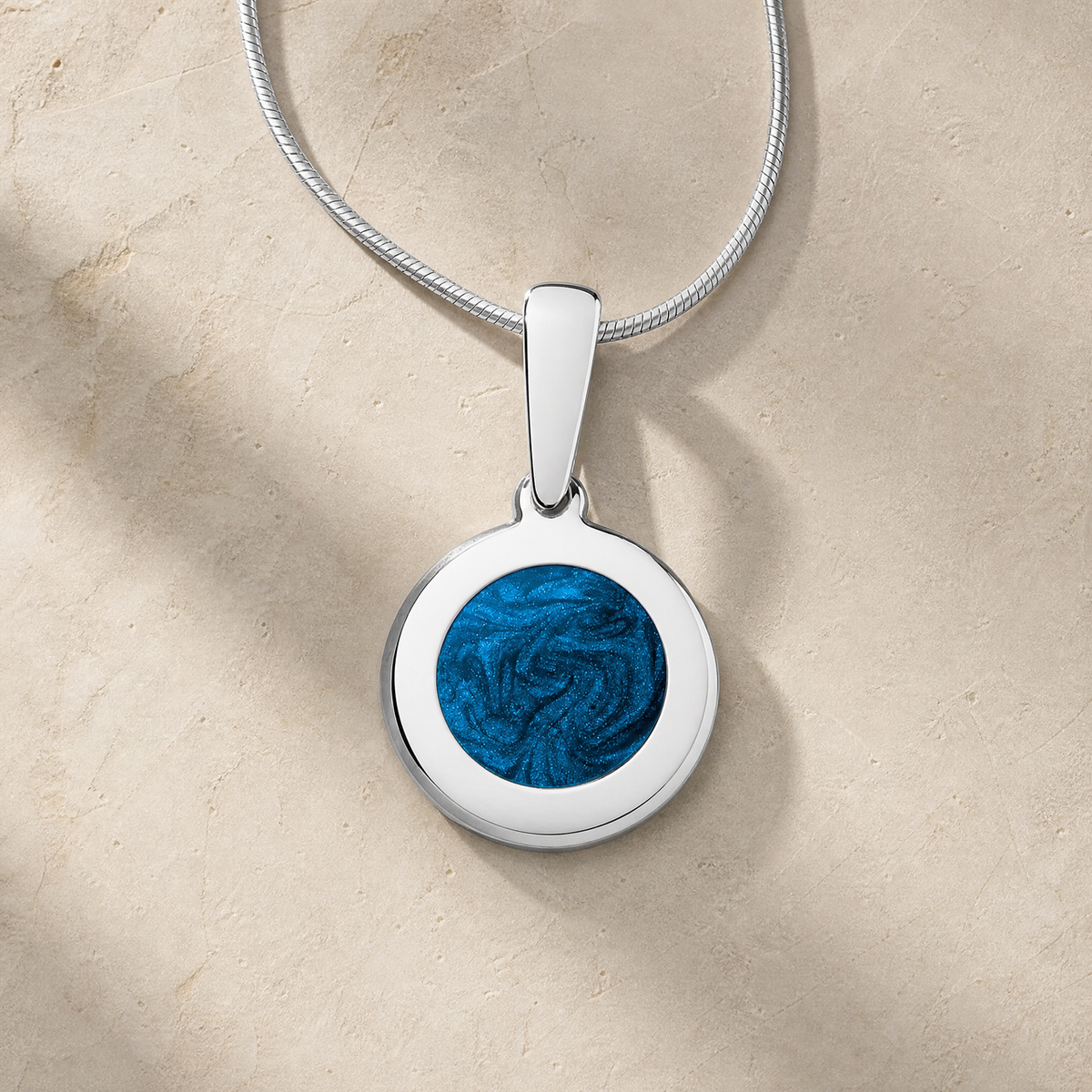Solid 14K White Gold Callie Ash Resin Jewelry