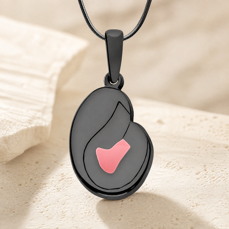 Beloved Black Finish Ash Resin Jewelry