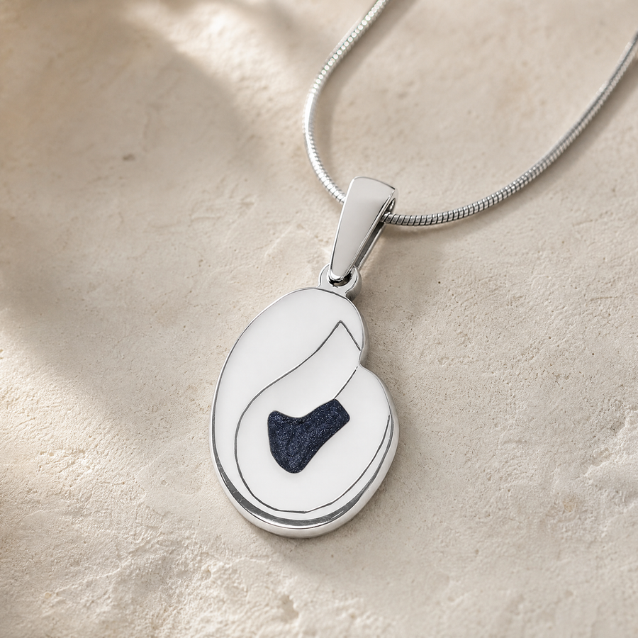 Beloved Sterling Silver with Slate Ash Resin Jewelry