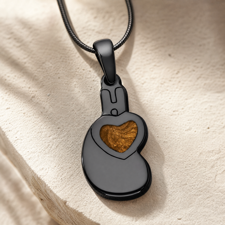 Holding You Close Black Finish with Carob Ash Resin Jewelry