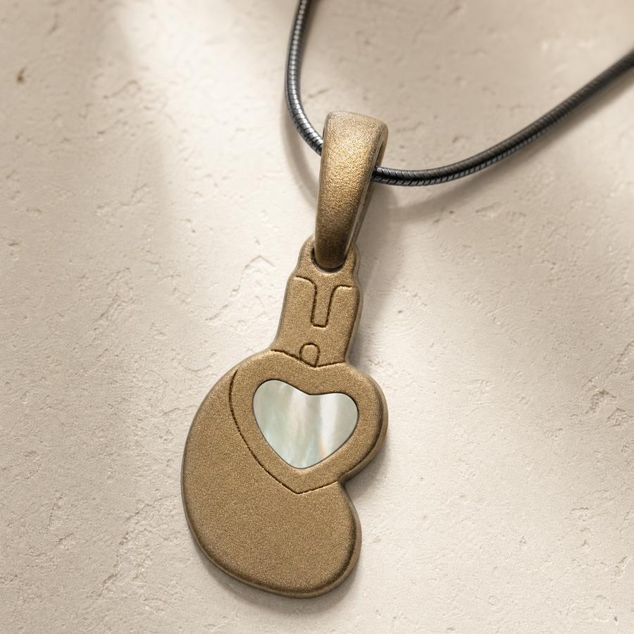 Holding You Close Bronze Finish with Cream Ash Resin Jewelry