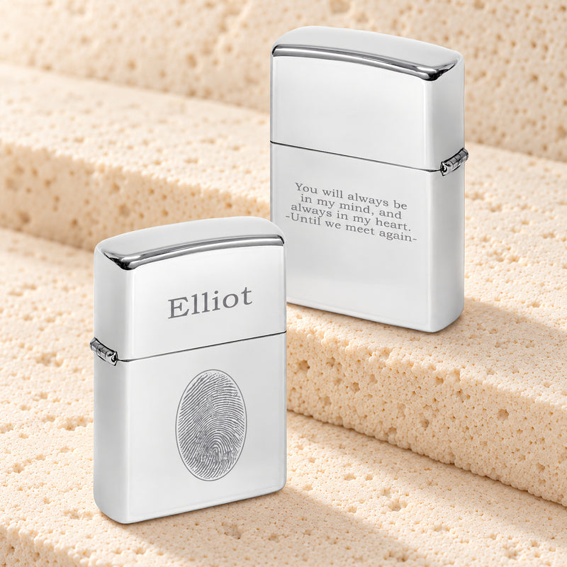 Chrome Lighter with Fingerprint