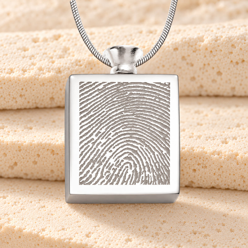 Stainless Glorious Moments Fingerprint Necklace