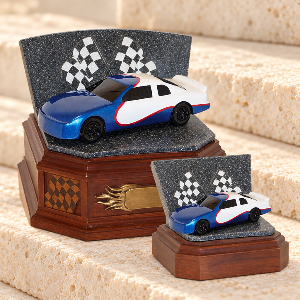 Speedway Series Blue Race Car Urn (full size) — main — evr9474