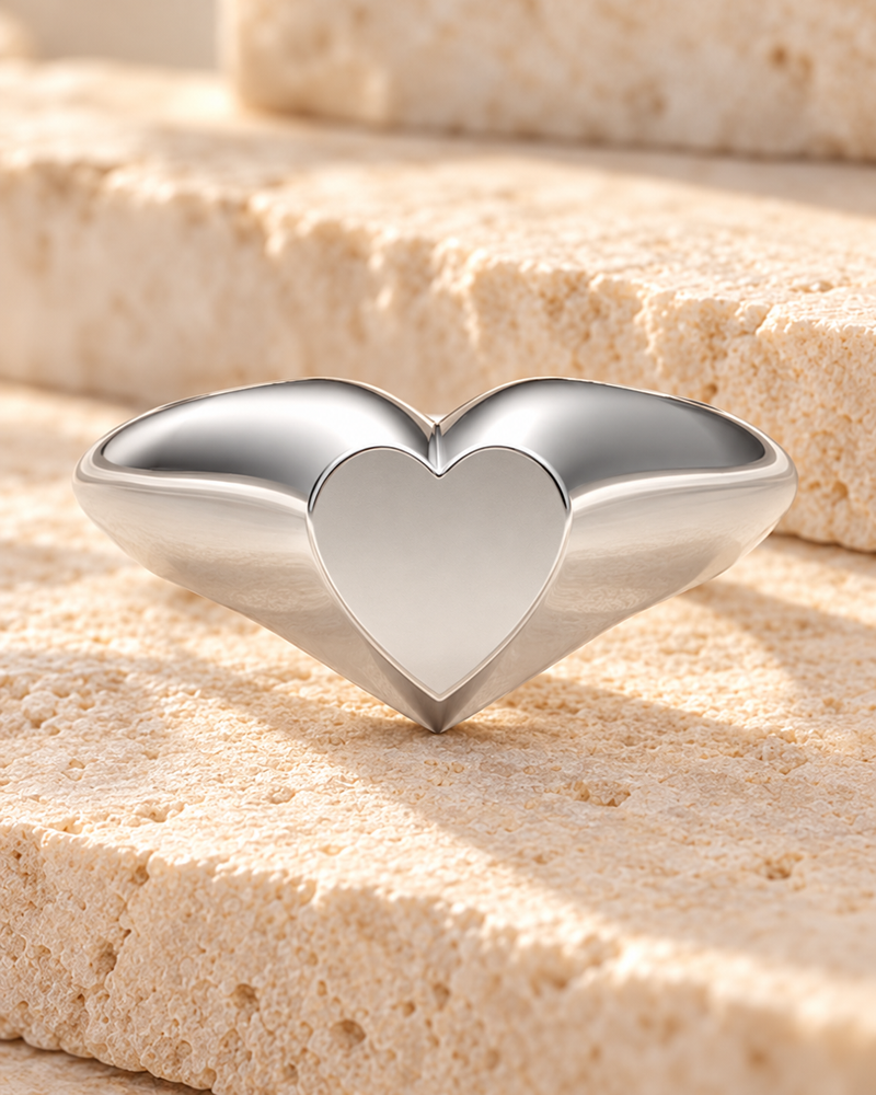 Sterling Silver Signet Forever Sealed Memorial Ring