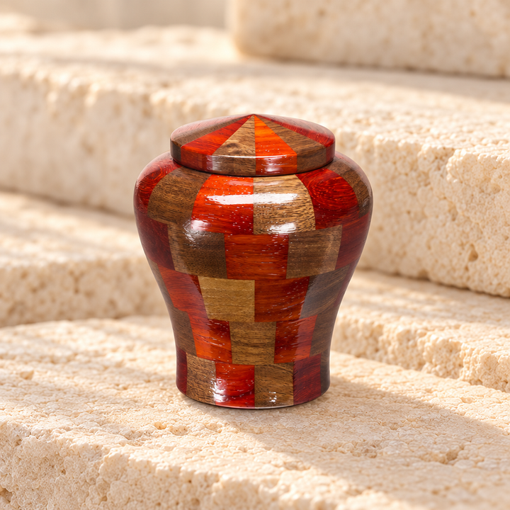 Tranquility Urn in Black Walnut & Padauk-Keepsake