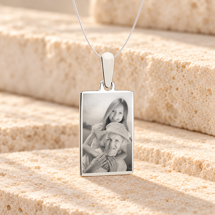 Rectangle Photo Engraved Stainless Guardian