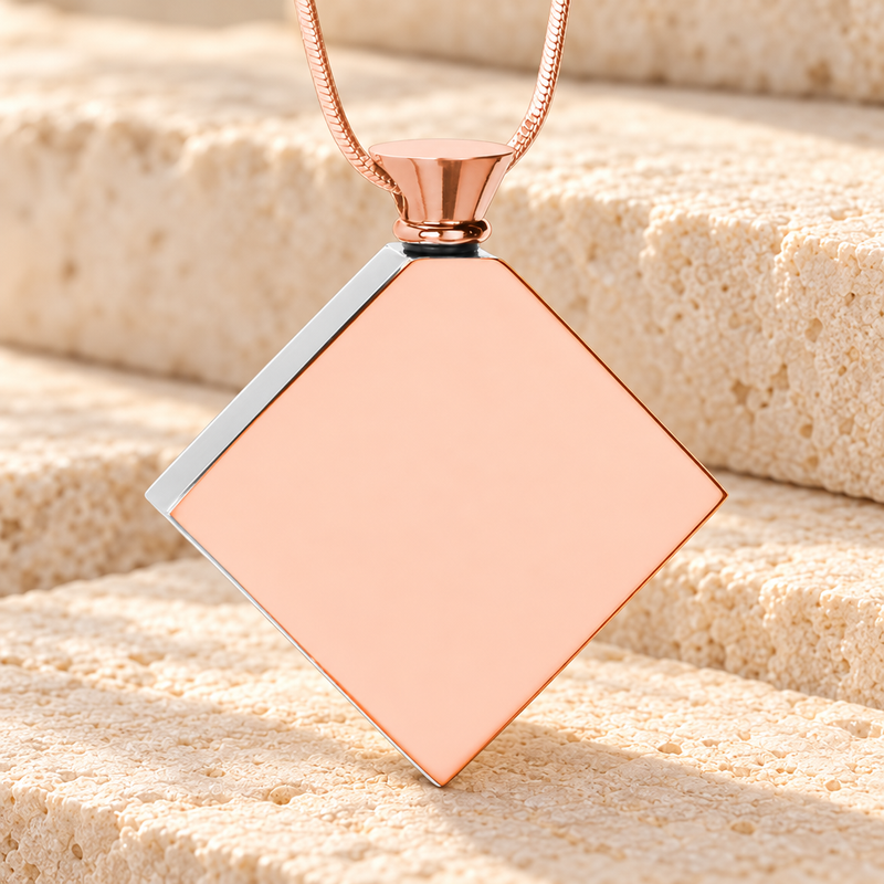 Rose Gold Quaint Diamond Urn Pendant