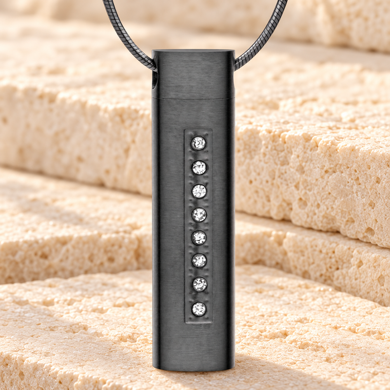 Forever Collection Black Plated Prince Cremation Pendant