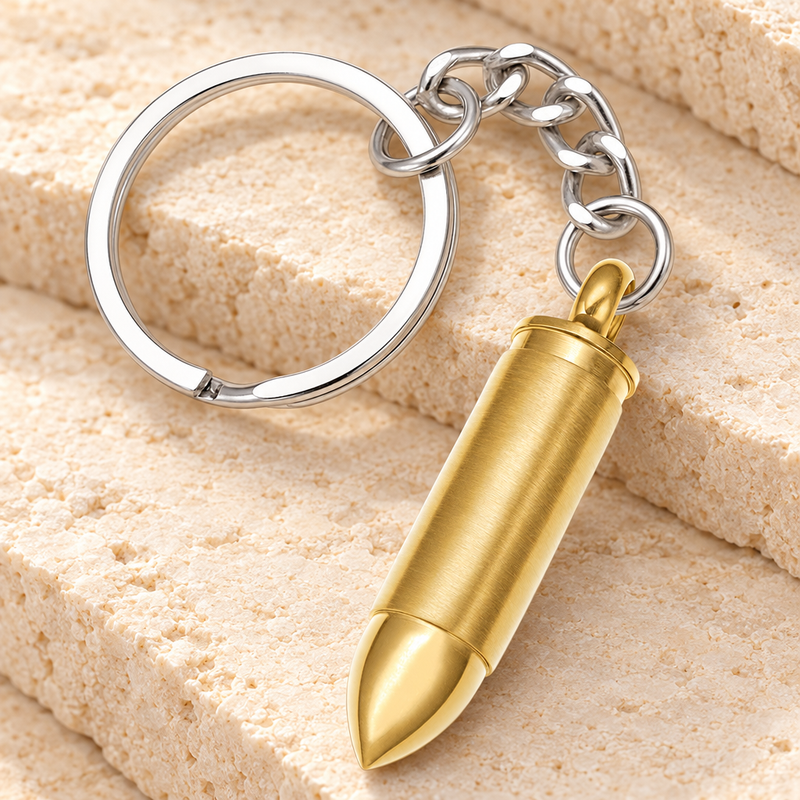 Gold Bolt Memorial Keychain