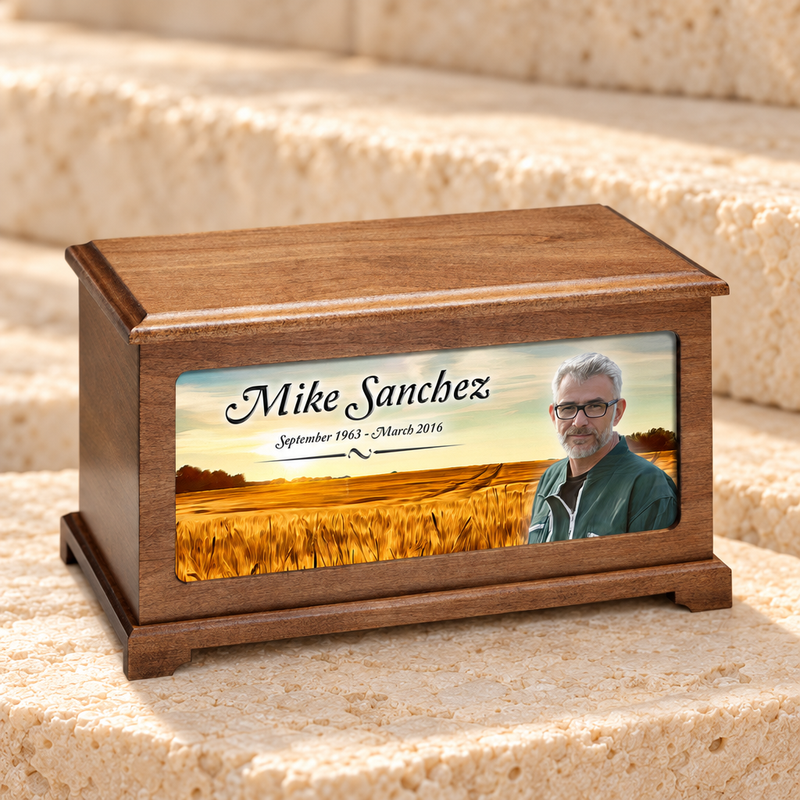 Prairie Land Picture Cremation Urn