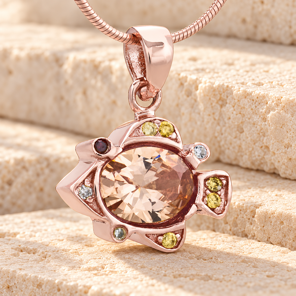 Rose Gold Pufferfish Cremation Jewelry — main — evr6496rg