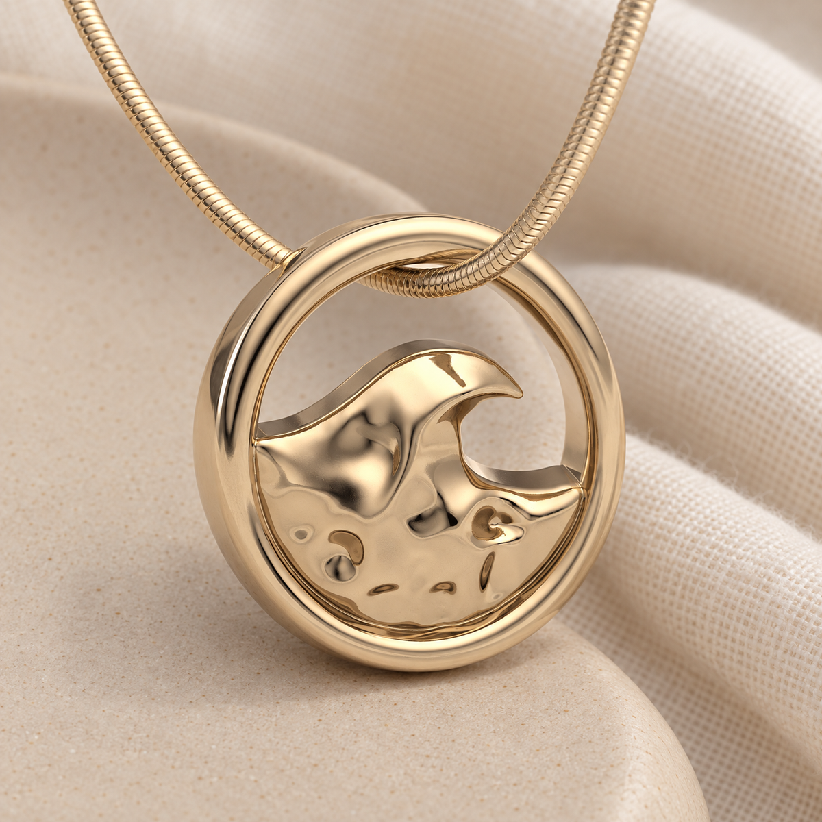 14K Gold Surf's Up Forever Sealed Memorial Jewelry — alternate view — evr20007kgfs