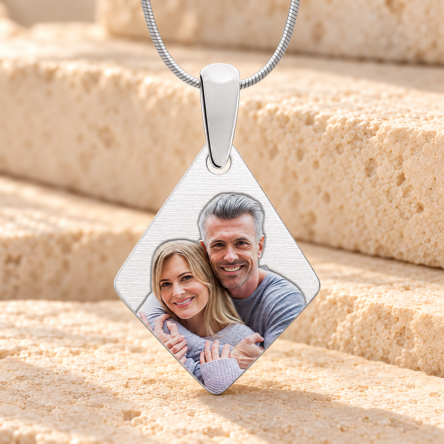 Silver Fly Me A Kite Color Photo Pendant
