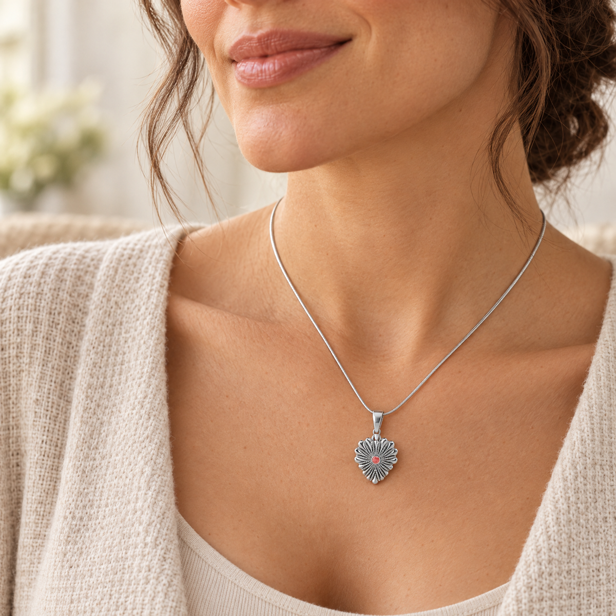 Birthstone Knotted Heart Forever Sealed Memorial Jewelry — lifestyle — evr20018ssfs