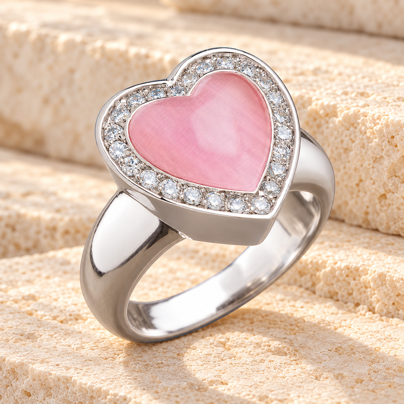 Women's Silver Big Love Cremation Ring