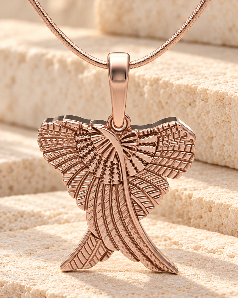 Rose Gold Plated In Peace Forever Sealed Urn Pendant