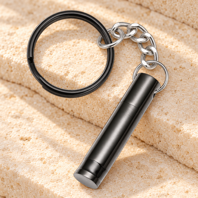 Black Hero Urn Keychain