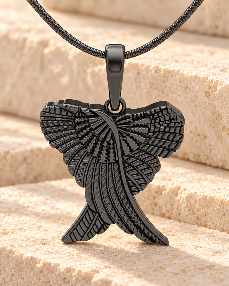 Black In Peace Forever Sealed Urn Pendant