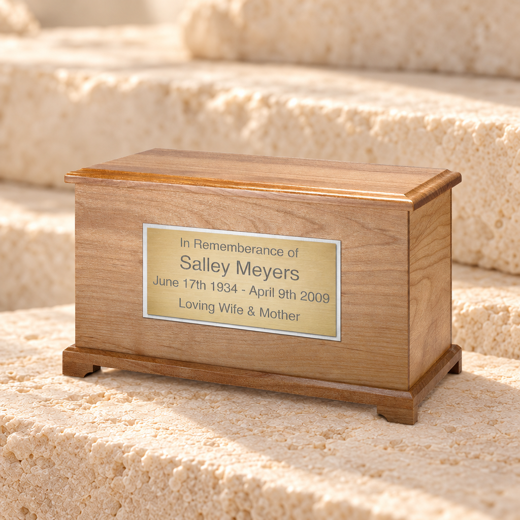 Natural Alder Destiny Cremation Urn — main — evr9132