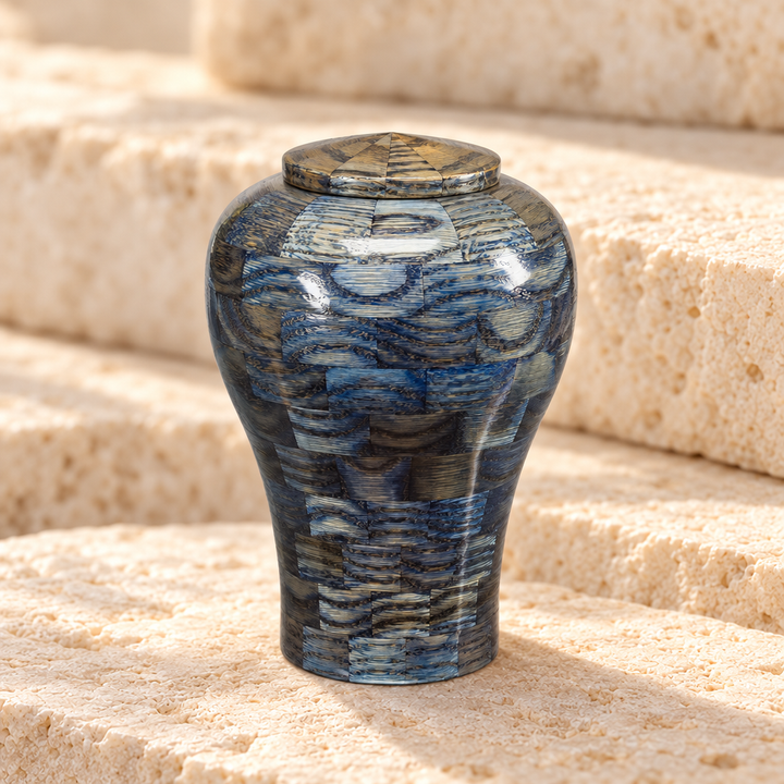 Small Lily Urn in Blue