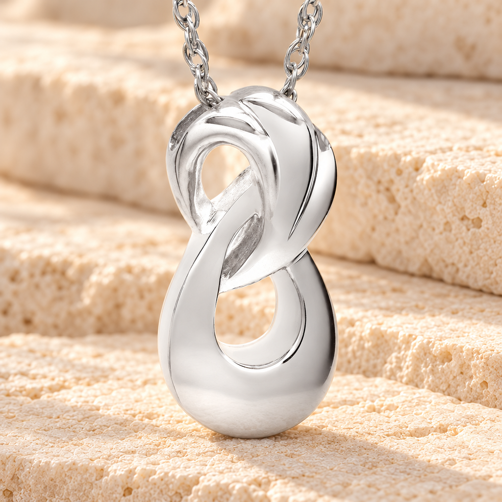 Everlasting Sterling Silver Infinity Cremation Urn Keepsake — main — evr194ss