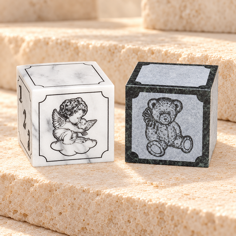 Angel Teddy Bear Marble Infant Urn