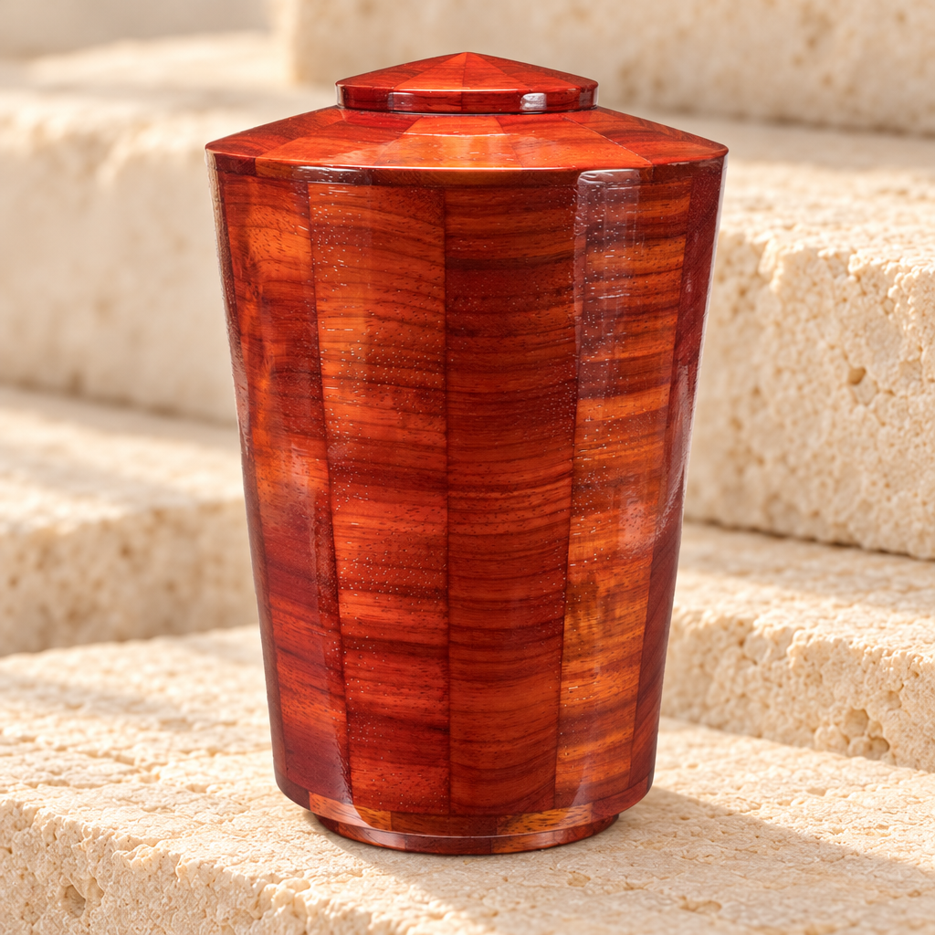 Large Joy Urn in Padauk — main — evr5340
