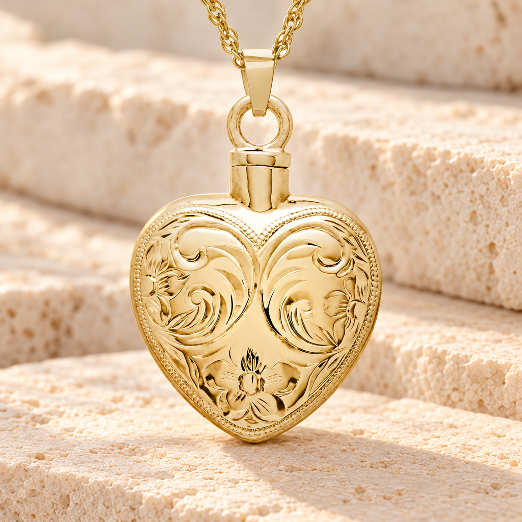 14K Gold Plated Spirit Heart Jewelry Urn — main — evr739gv