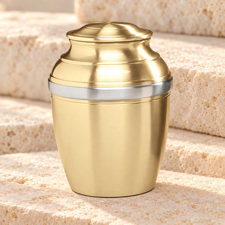 Gold Tranquil Bronze Urn