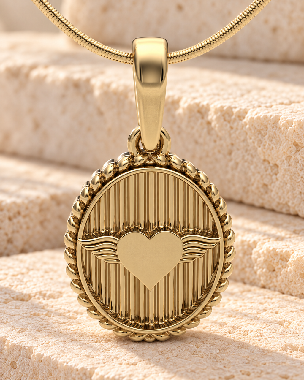 Gold Plated At Heart Oval Forever Sealed Memorial Jewelry — main — evr20009gfs