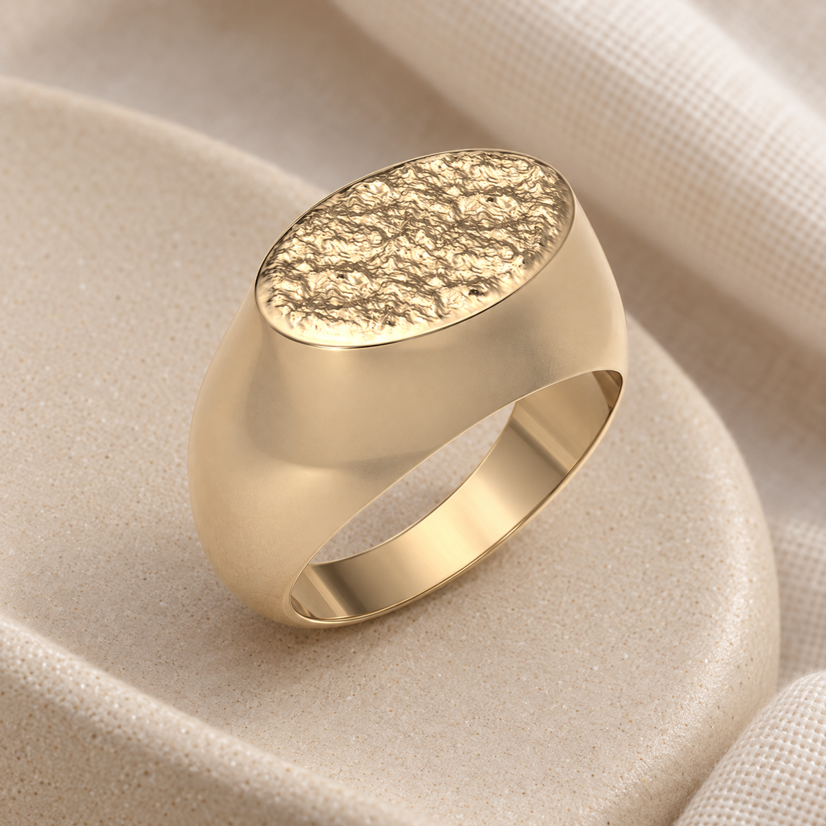 Solid 14K Gold Men's Signet Forever Sealed Memorial Ring — alternate view — evr20040kgfs