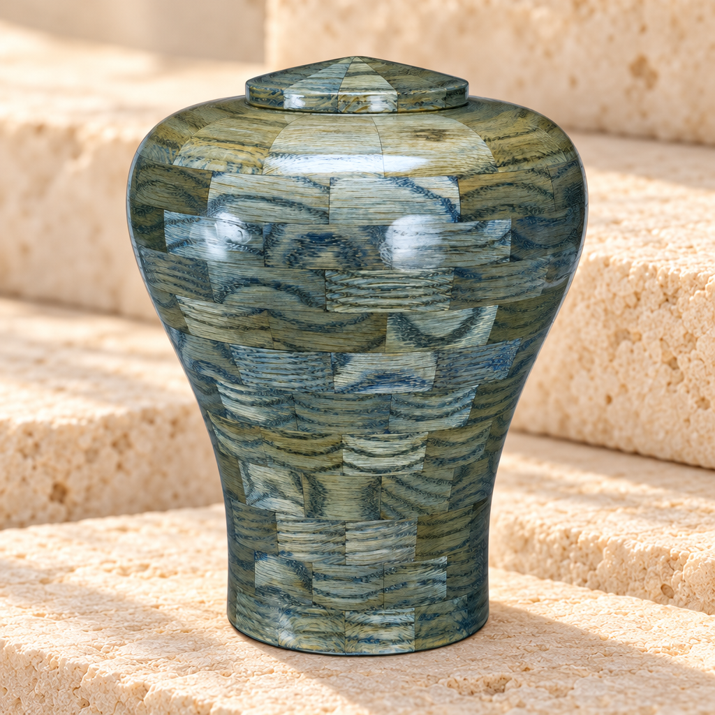 Large Lily Urn in Blue — main — evr5346