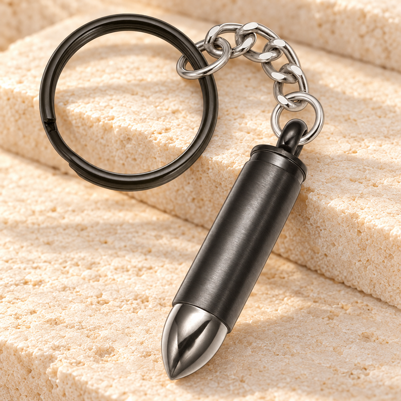 Bolt Black Cremation Keychain