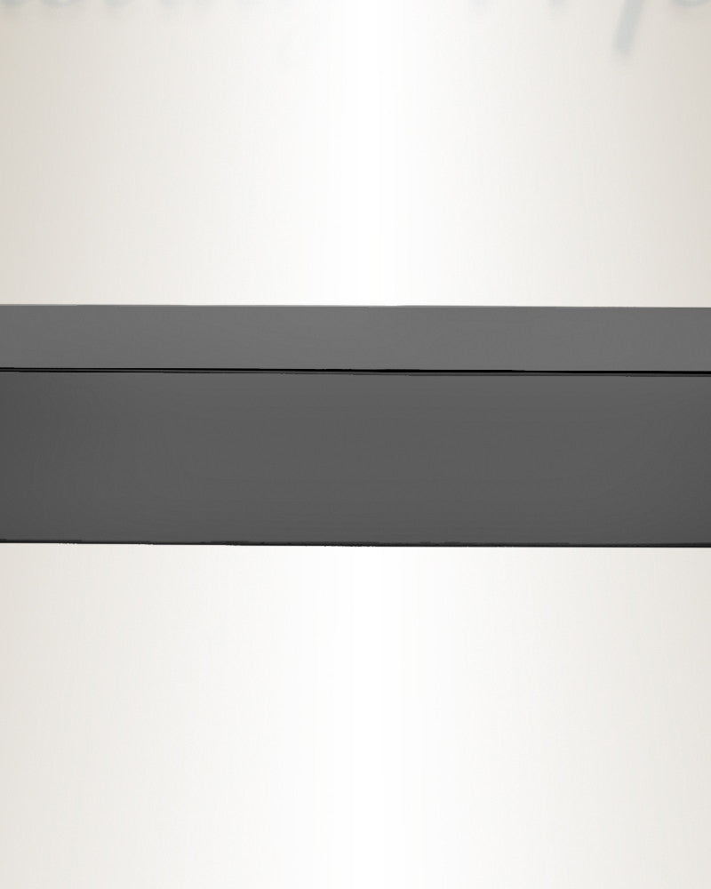 Black Finished Plain Stainless Steel Bar Cremation Necklace