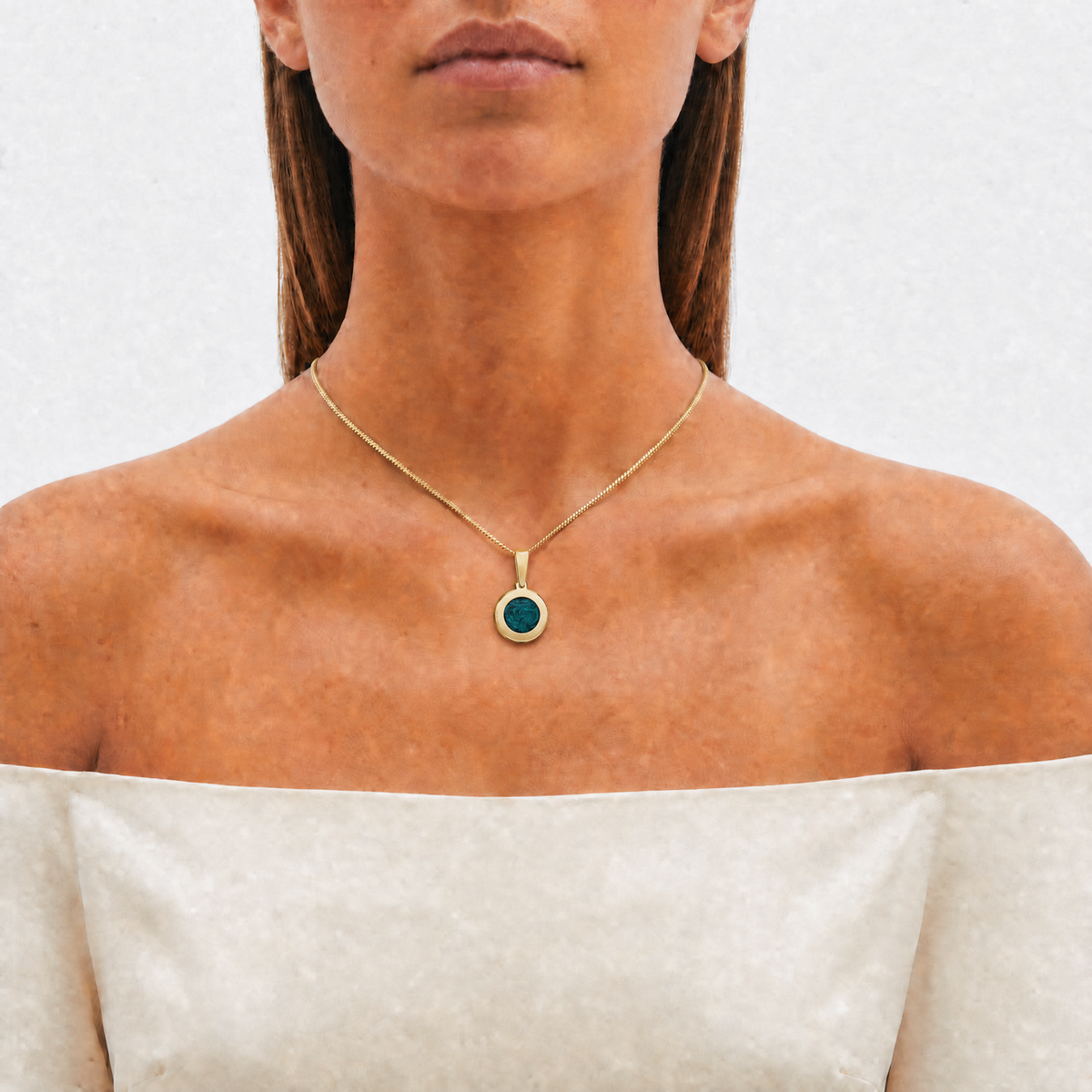 Solid 14K White Gold Callie Ash Resin Jewelry