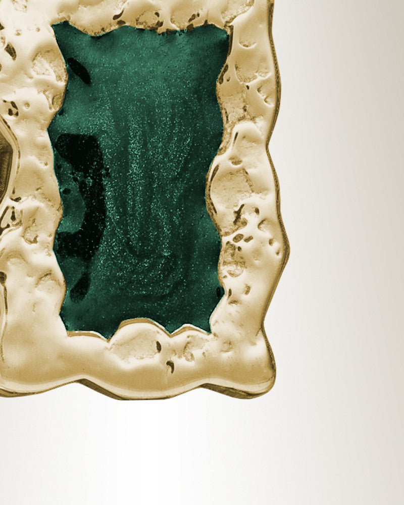 Solid 14K Gold Double Tree Ash Resin Jewelry