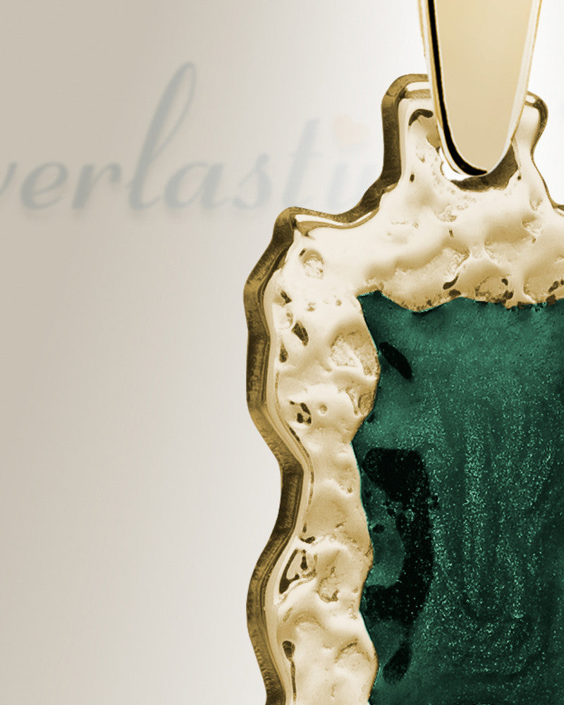 Solid 14K Gold Double Tree Ash Resin Jewelry