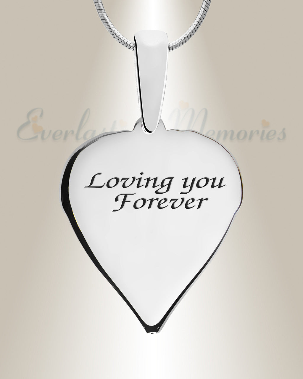 Solid 14K White Gold Paradise Heart with Crimson Ash Resin Jewelry
