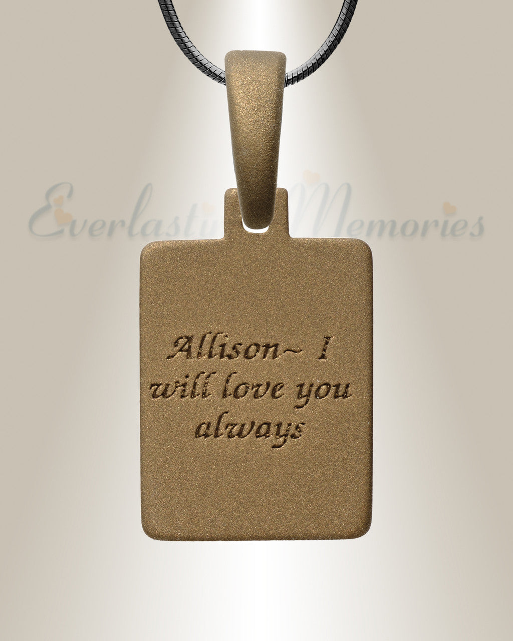 Congenial Rectangle Bronze Finish Ash Resin Jewelry
