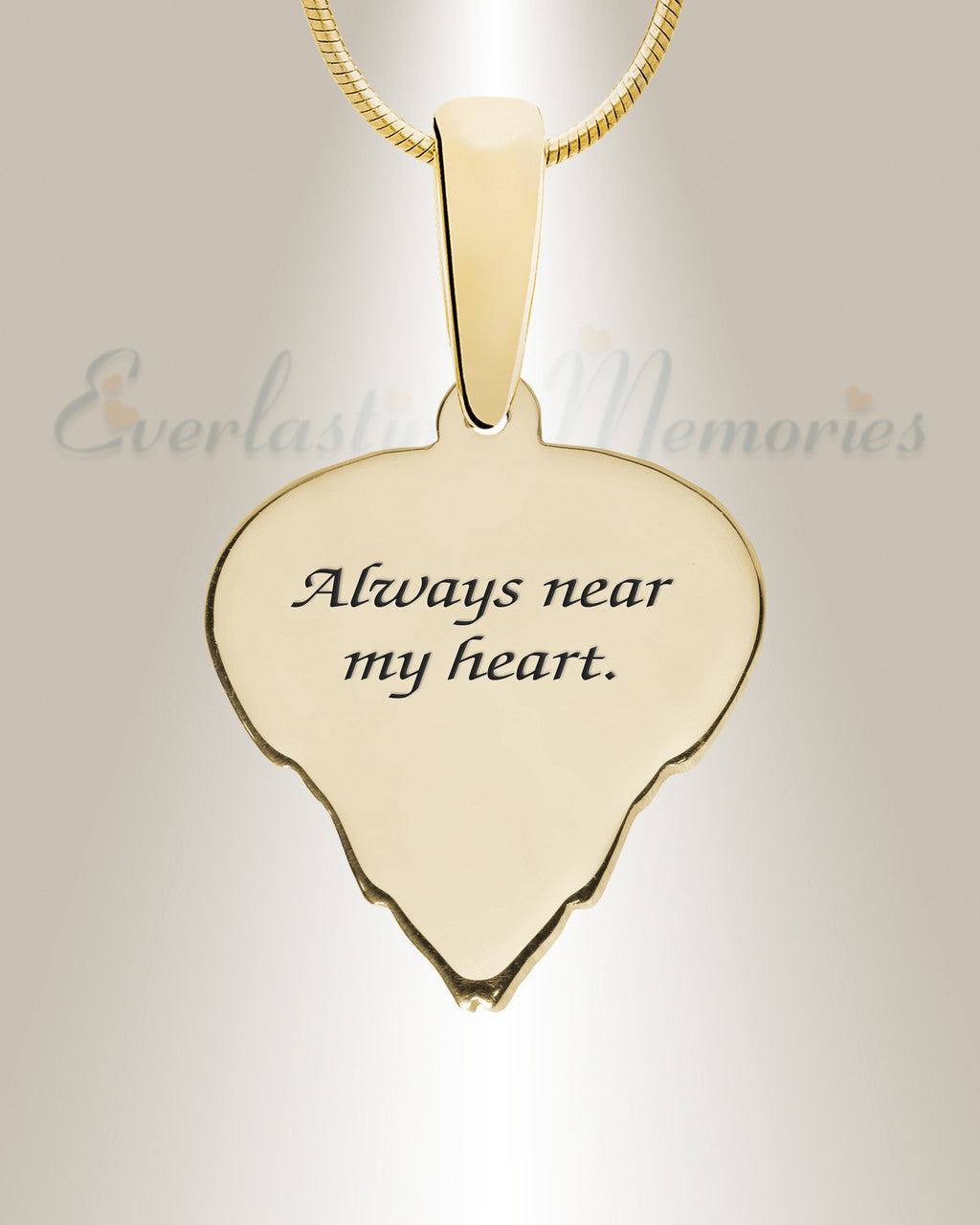Solid 14K Gold Feathered Heart with Mullberry Ash Resin Jewelry
