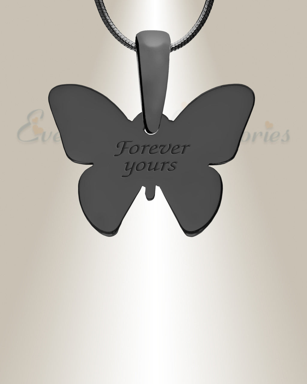 Lovable Butterfly Black Finish with Aqua Resin Ash Resin Jewelry